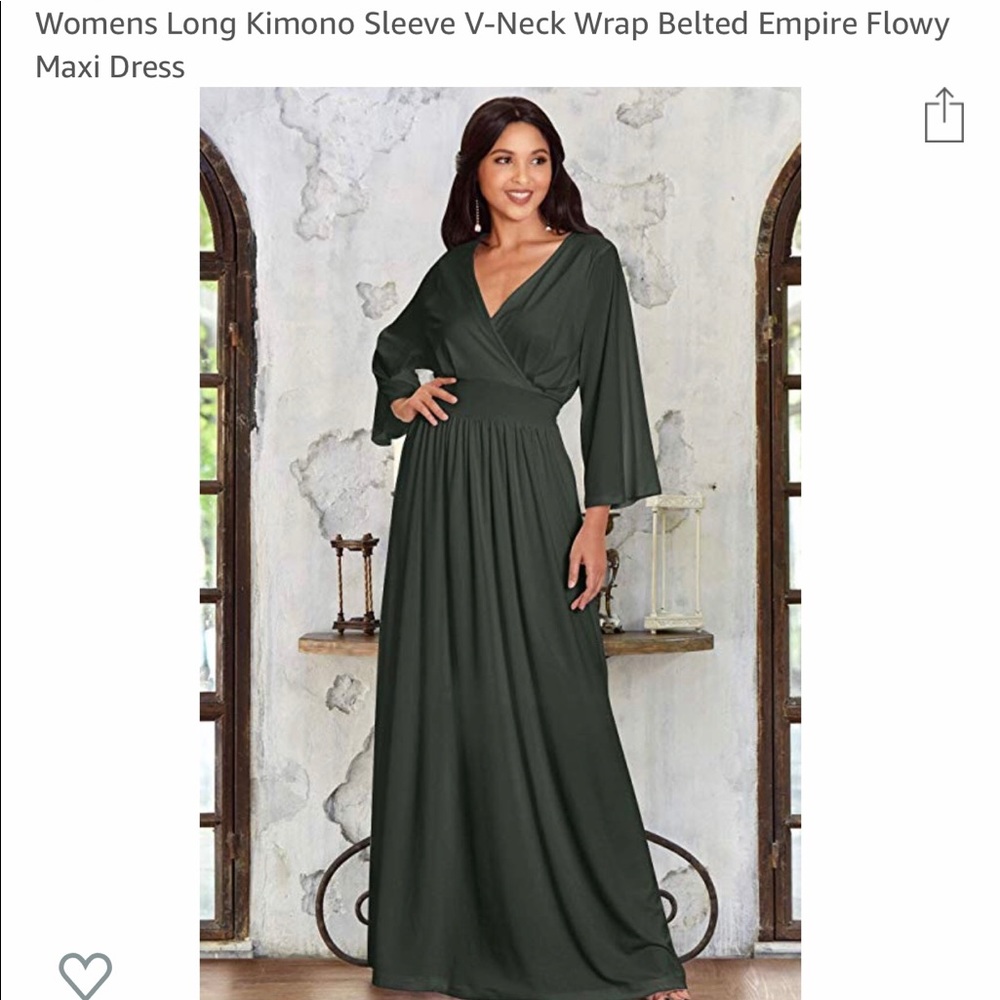 Koh Koh Emerald green kimono dress